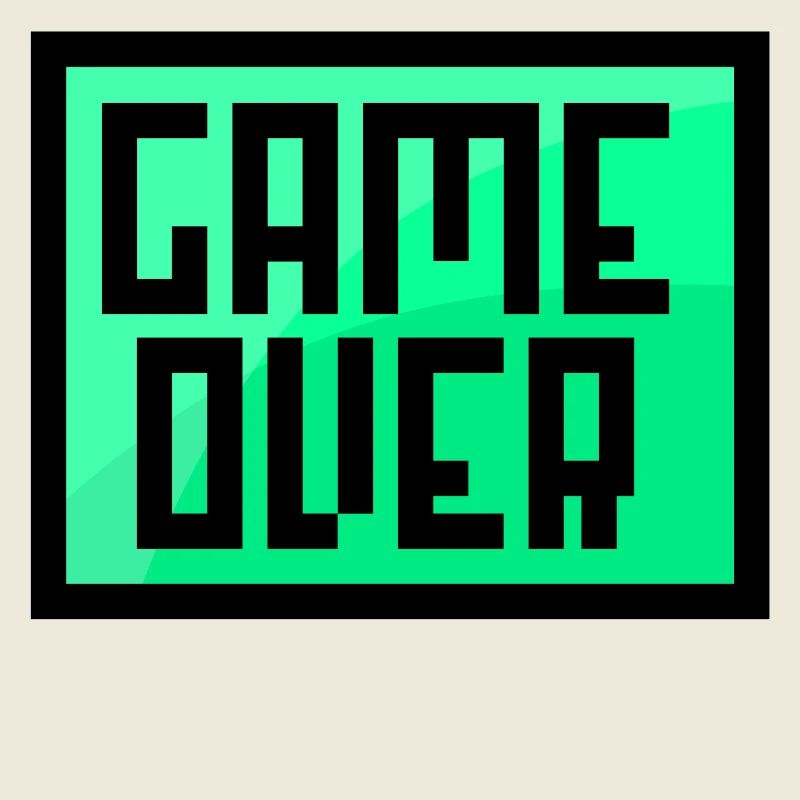 Game Over Gaming Console de jeu Statement jeu vidéo