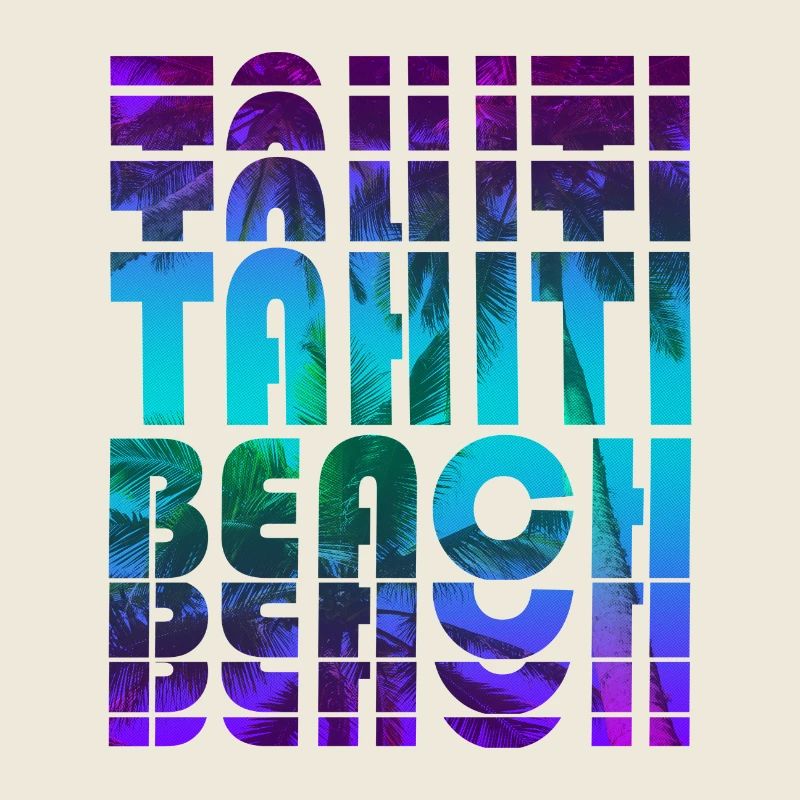 Tahiti Beach Palm Design / Gift Idea