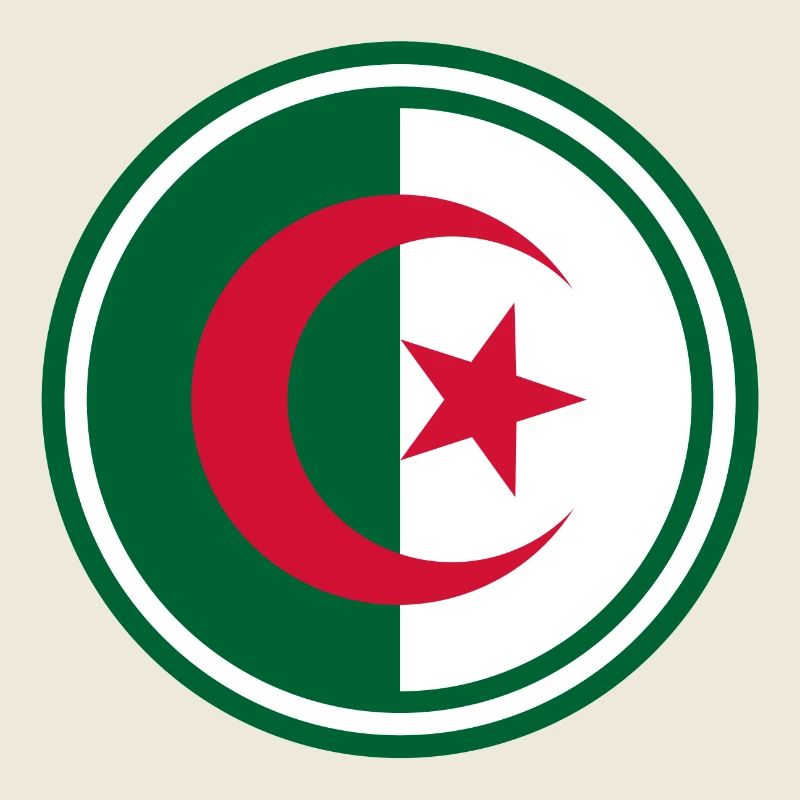 Drapeau de l’Algérie autour