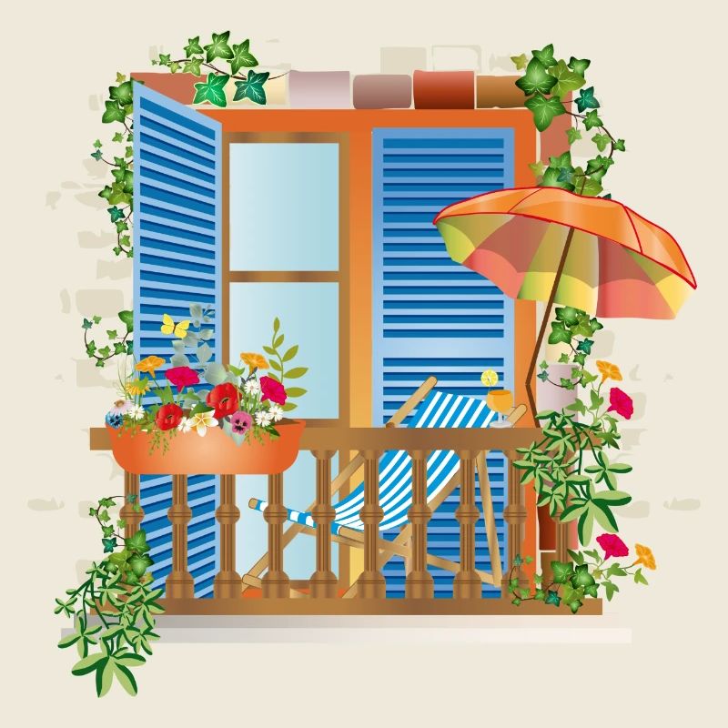 Holiday can be so beautiful at home on balconies