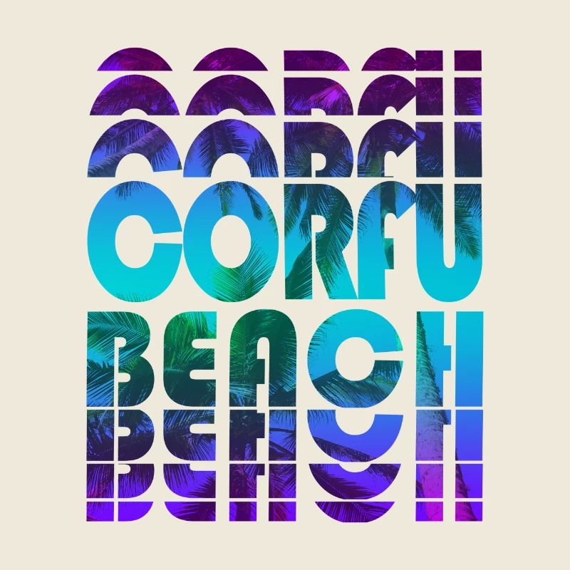 Corfu Beach Palm Design / Greece