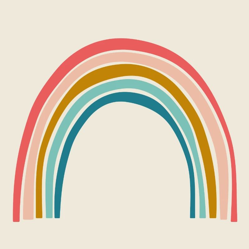 Pastel rainbow bow