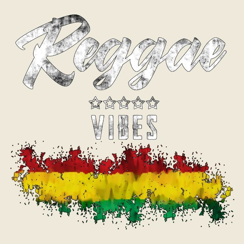 Reggae Vibes Black Waterfall Print