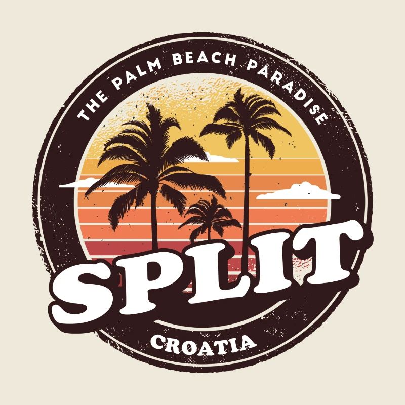 Split Croatie Vintage Beach Design