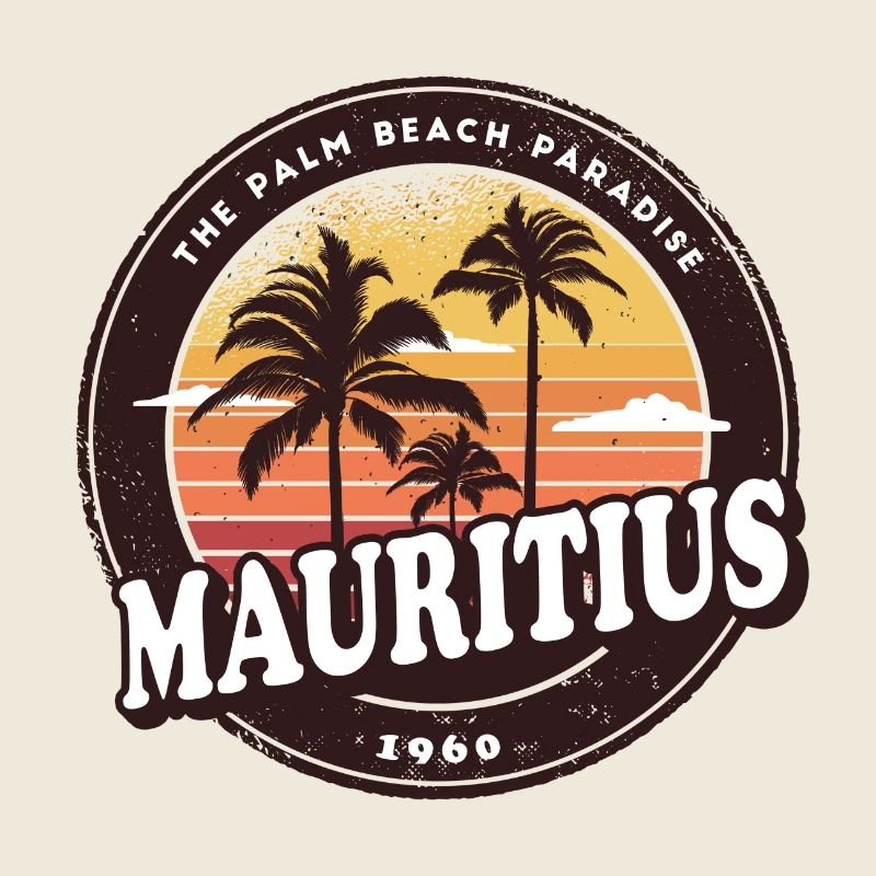 Mauritius Vintage Beach Design / Geschenkidee