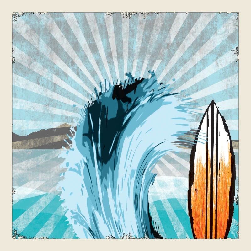 Surfer Wave Illustration