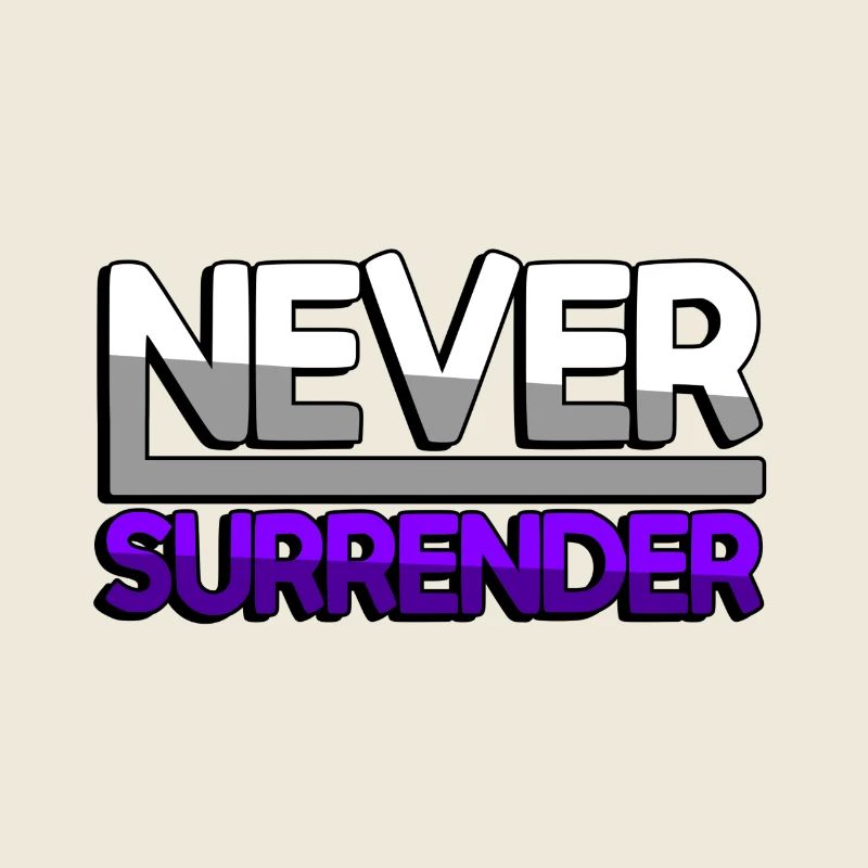 NEVER SURRENDER (Lila) - Gaming