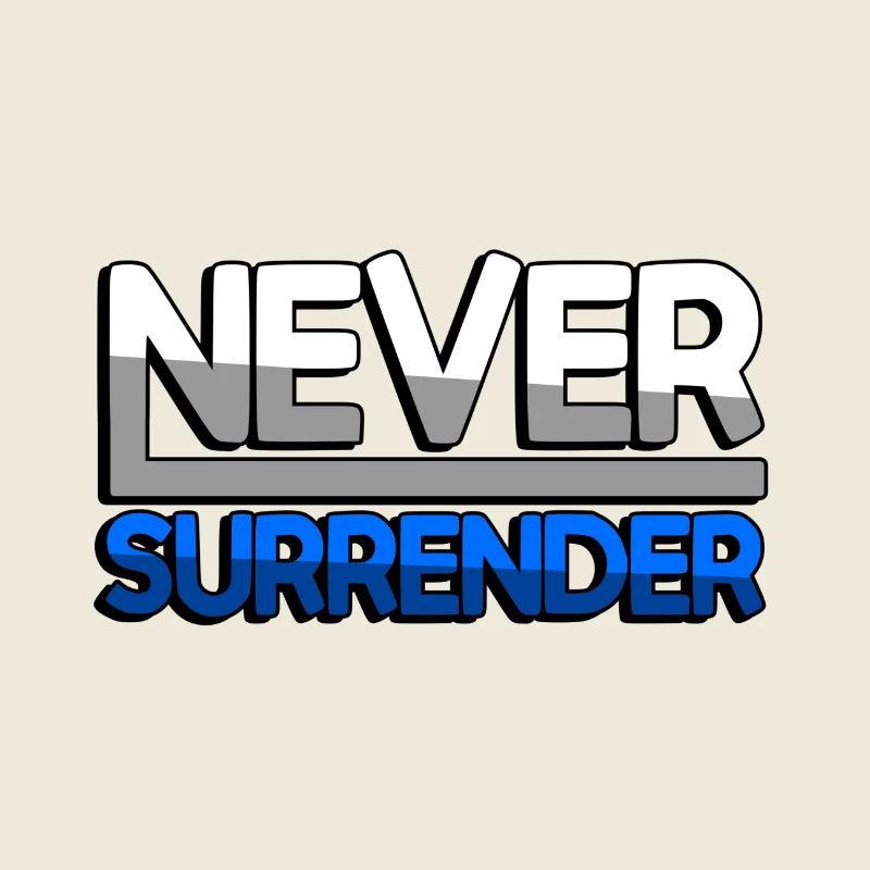 NEVER SURRENDER (Blau) - Gaming
