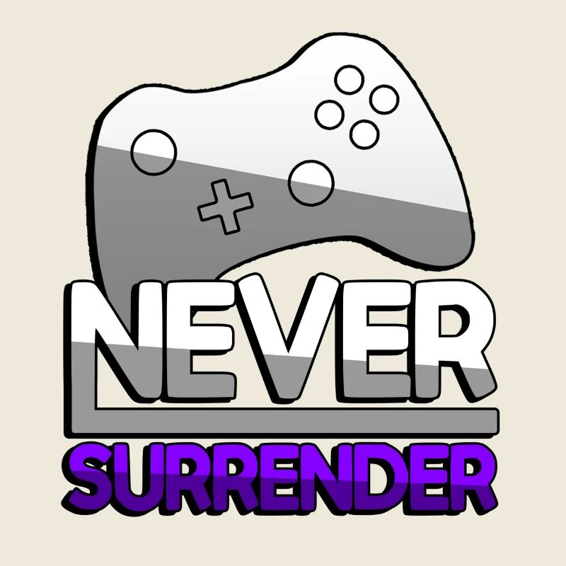 NEVER SURRENDER (Lila) + Controller - Gaming