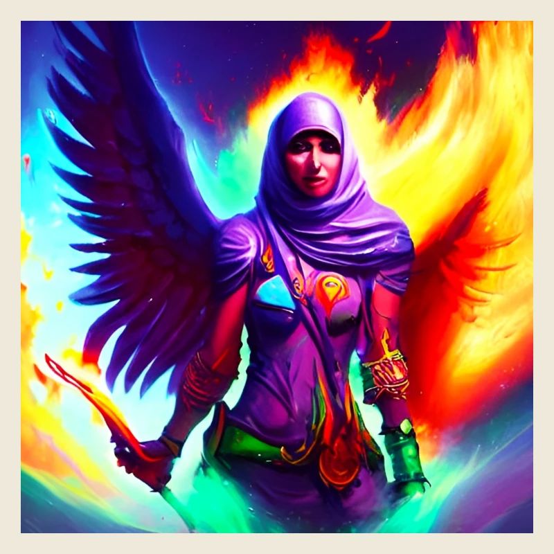 Fille musulmane avec des ailes d’ange Art