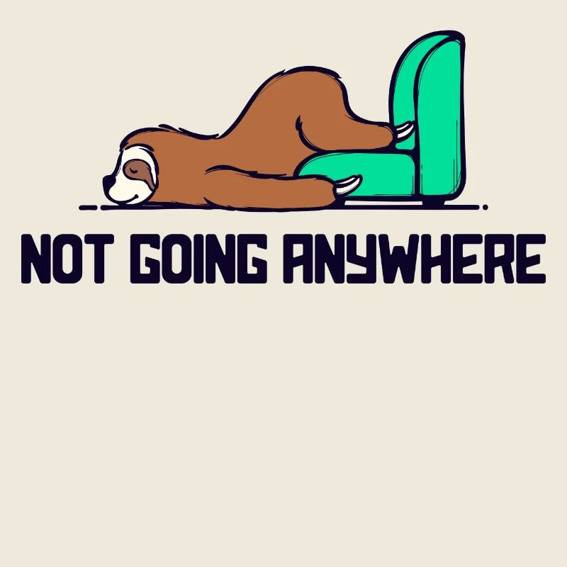 Lazy Sloth Sleep Statement Late Riser