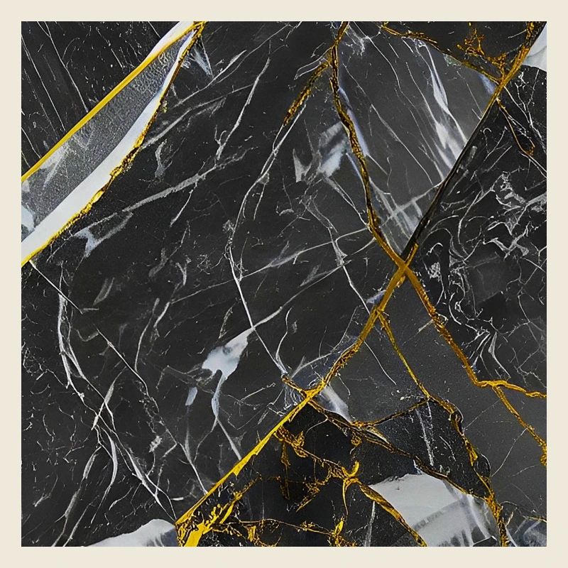 Marbre Texture Or Noir