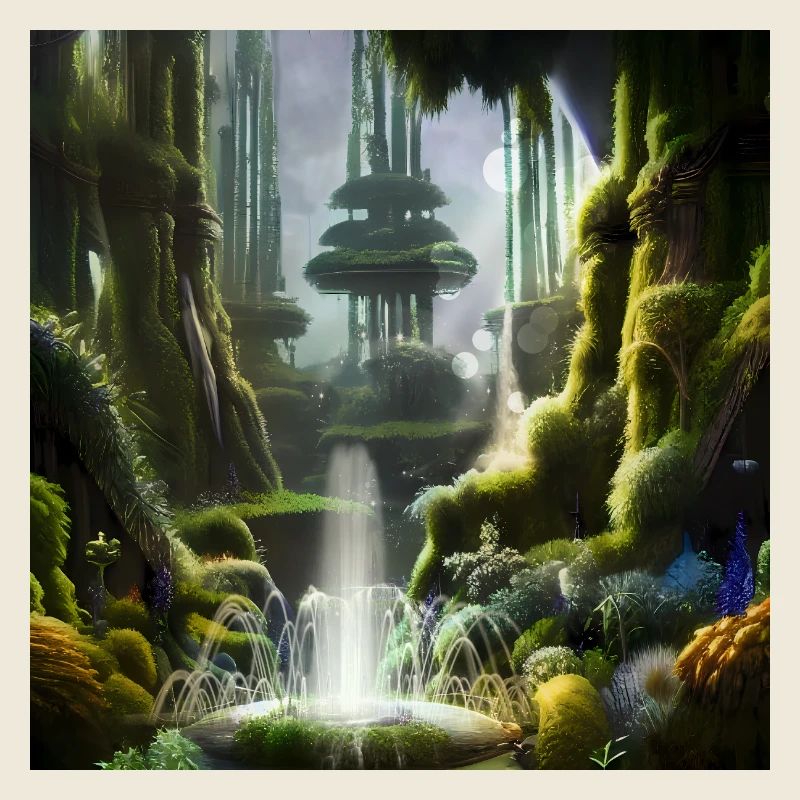 Fantasy landscape in the morning.