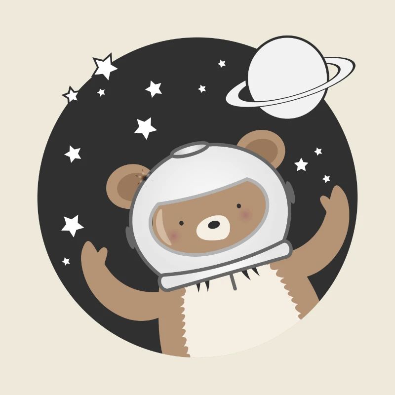 Mignon Astronaute Bear dans le style comique