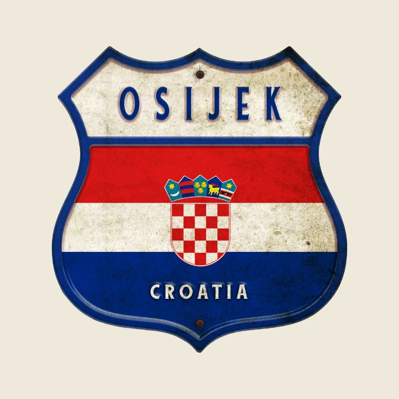 Osijek Kroatien Flaggen Wappen Design