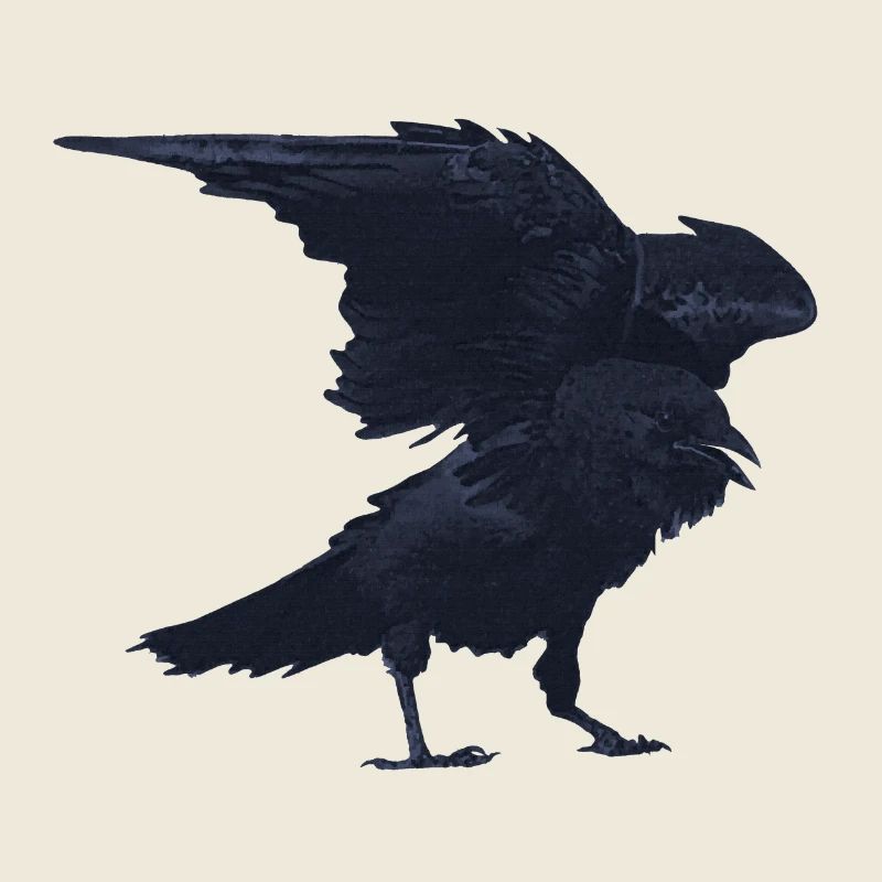 kolkrabe flattern, goth, geburtstagsgeschenk Mann