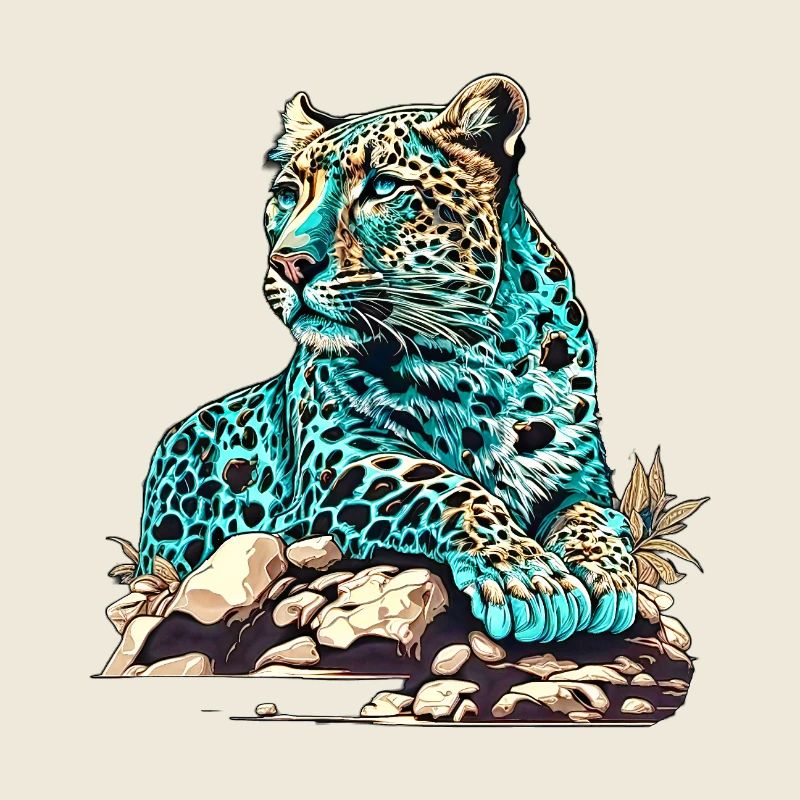 Leopard lying in wait
