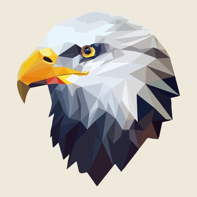 Stylized, geometric eagle