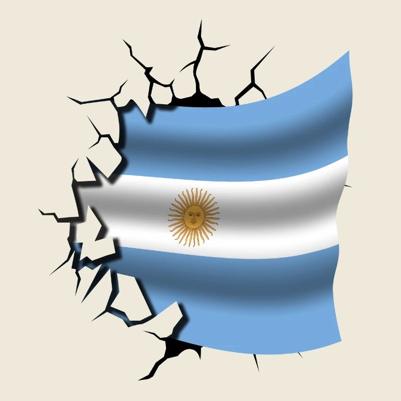 Drapeau de l’Argentine - Argentine - Drapeau Broken Des