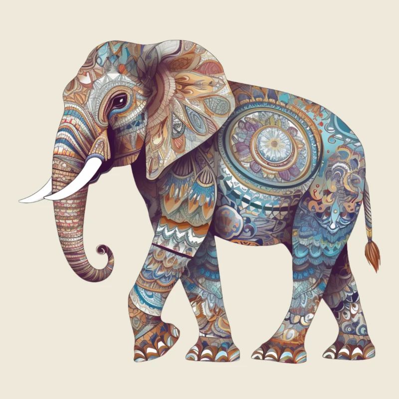 Éléphant de mandala coloré