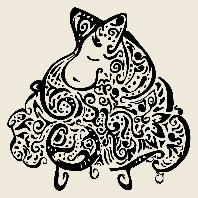 Abstraktes Schaf Ornamente