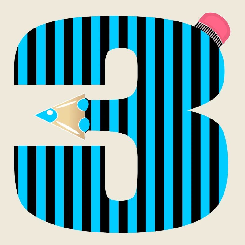 BLUE PEN THREE NUMBER 3 THIRD GRADERS