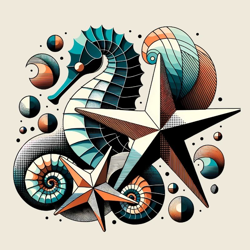 Stylish sea creatures