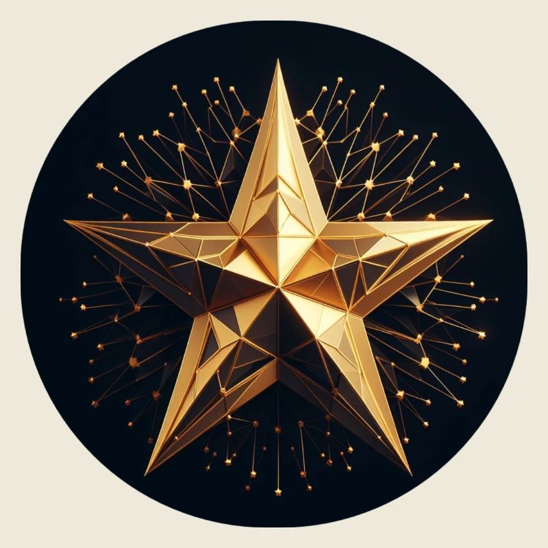Golden twinkling star