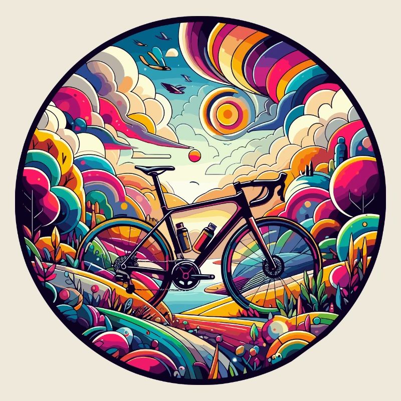 Fabuleux cycliste de gravier, route