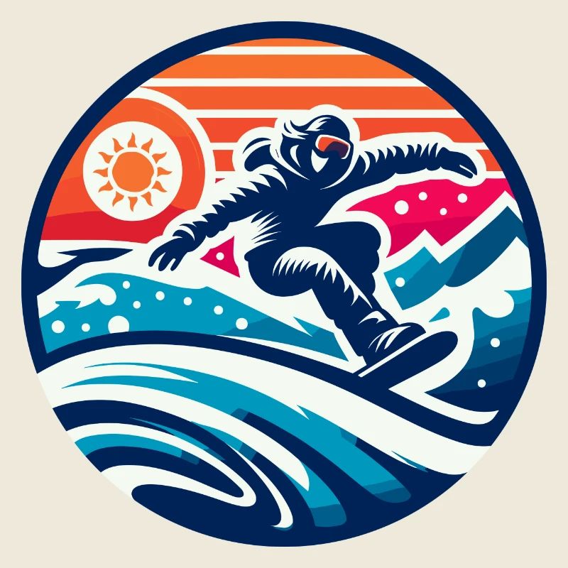 Expression Graphique d'un Snowboarder