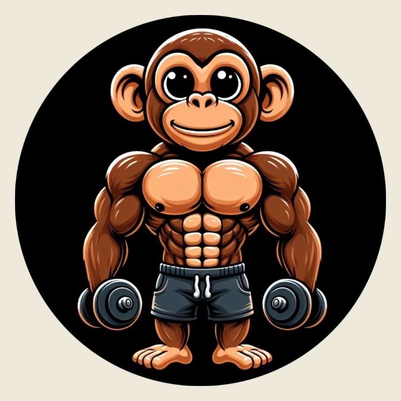 Monkey Chimpanzee Bodybuilder Training