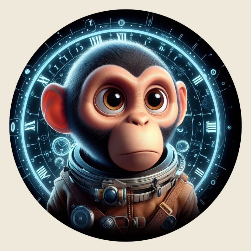 Singe en astronaute dans l’espace