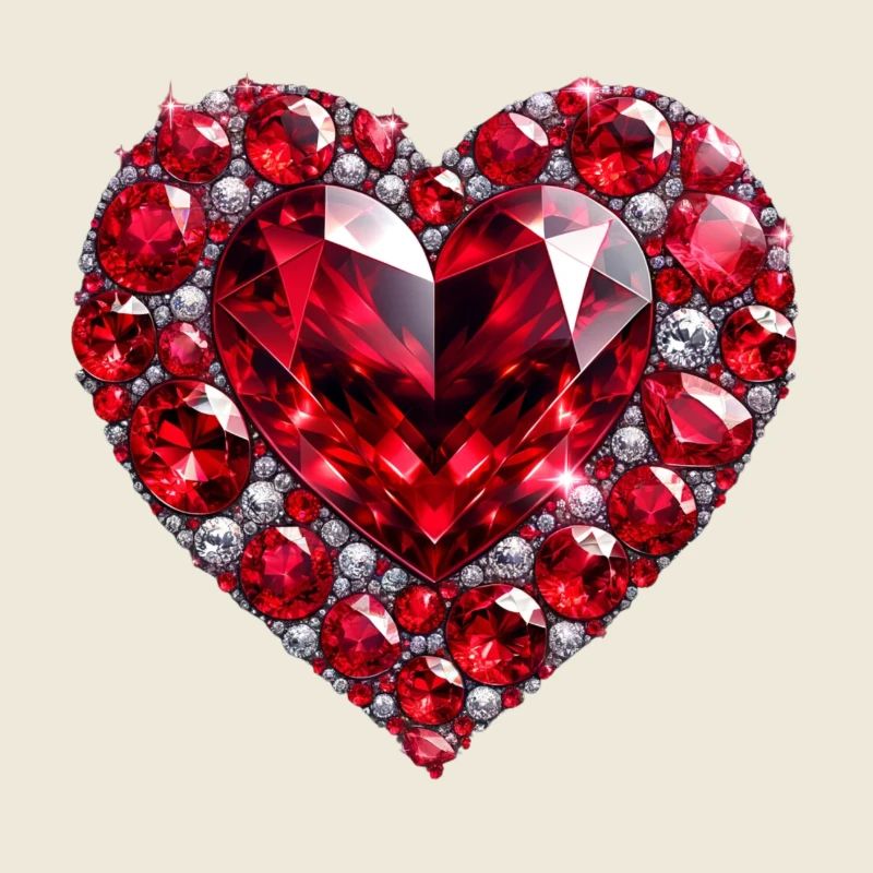 Ruby d'amour en cristal