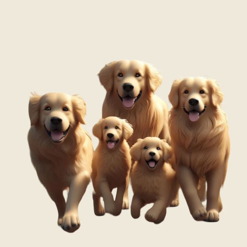 Golden Retriever Pack Parade