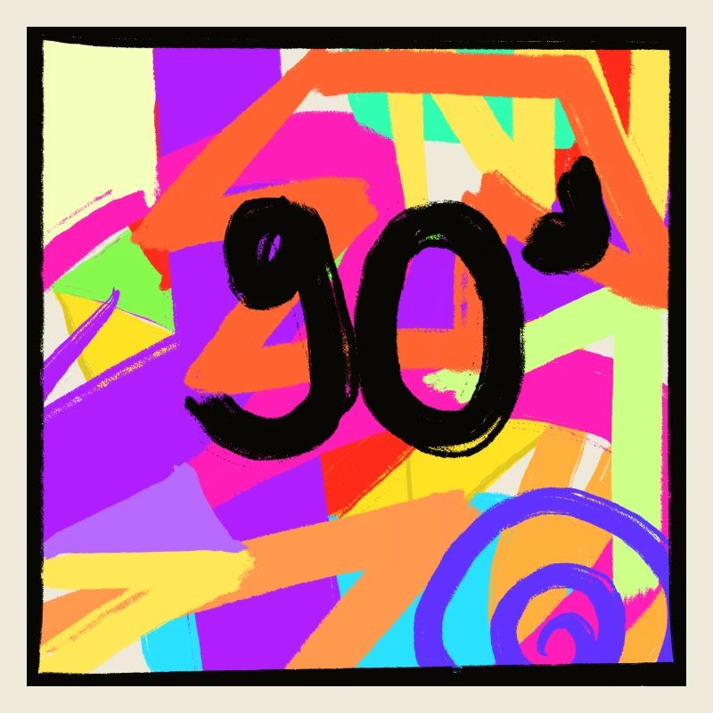 Retro style 90s design