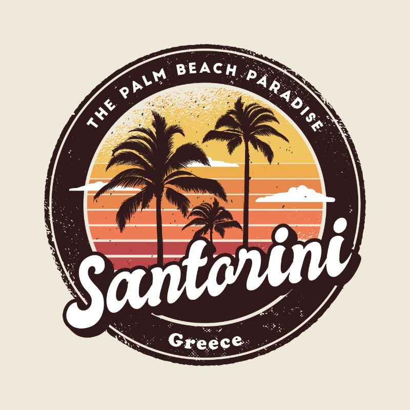 Santorin, Grèce, mer Égée, grec