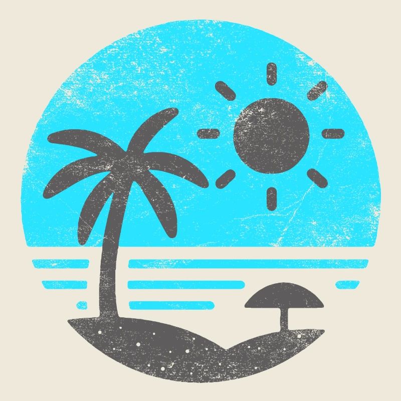 Vintage Beach Blue Grey