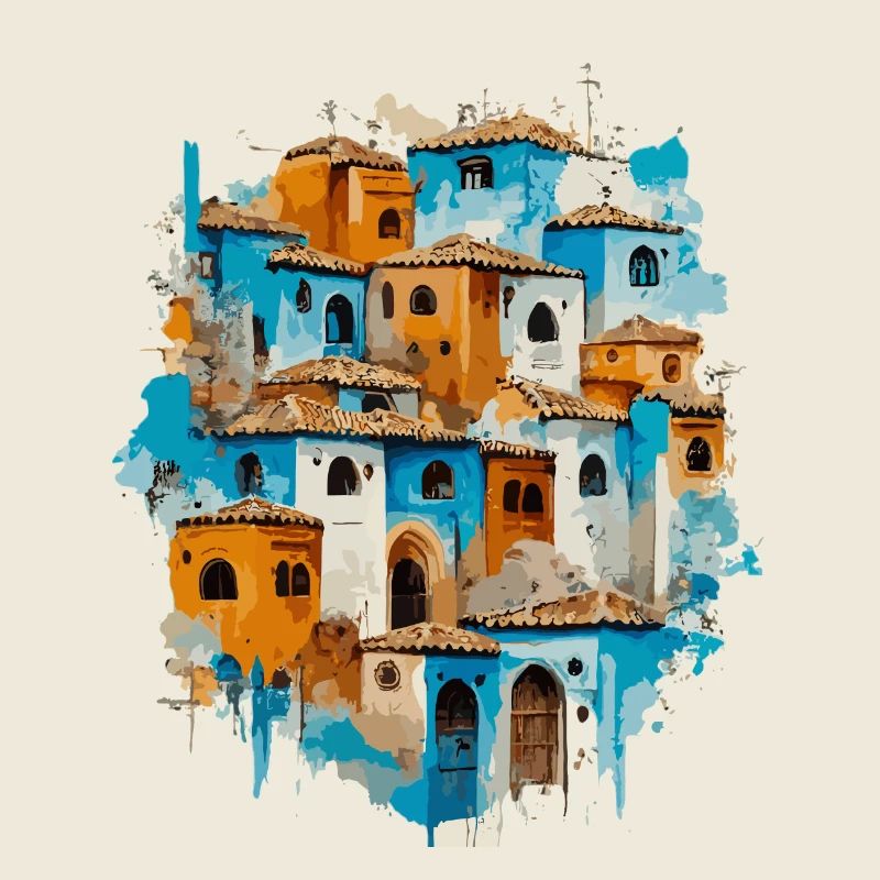 Bunte Bergdorf-Gemeinschaft