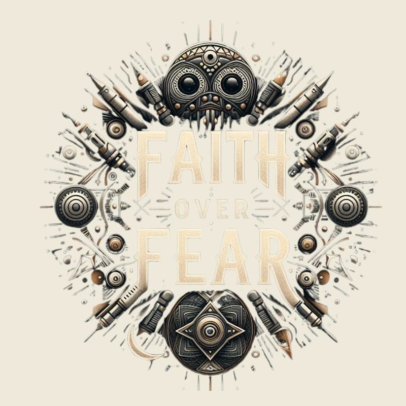 Glaube über Angst Steampunk