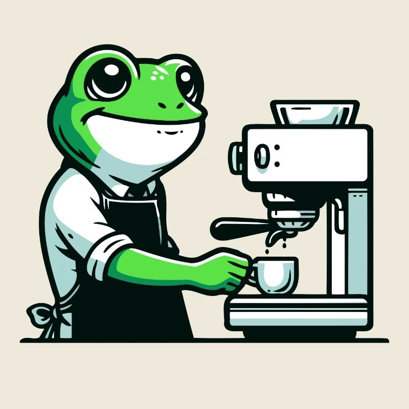Coffee Brewin' Frog: The Espresso Expert