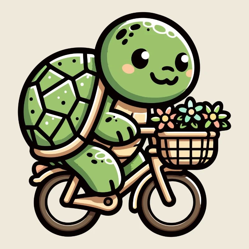 Conception de vélo tortue mignonne