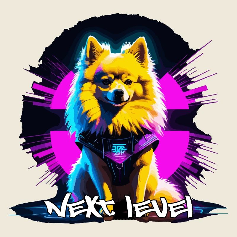 Kleinspitz Spitz Next Level Cyber Hund Geschenk