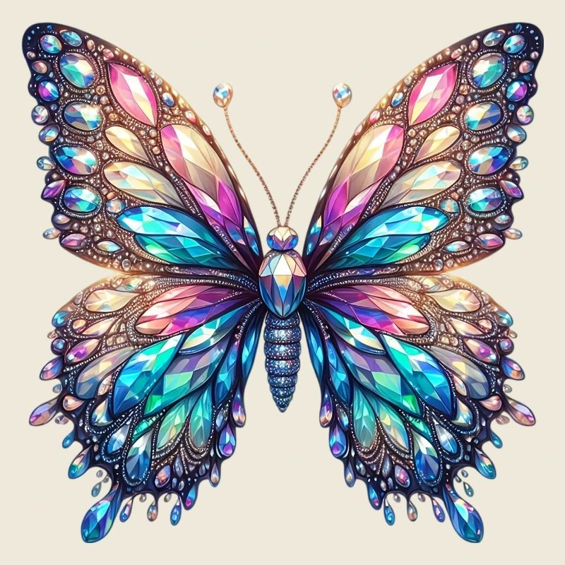 Butterfly, Diamond, Diamonds, Crystals, Crystal