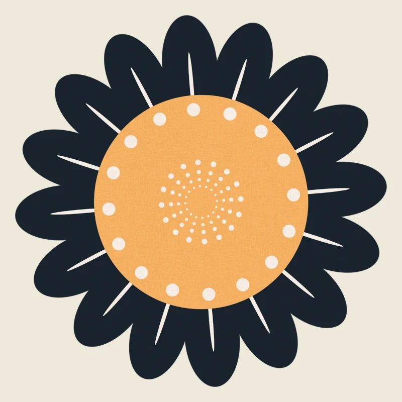 Black & Orange Flower