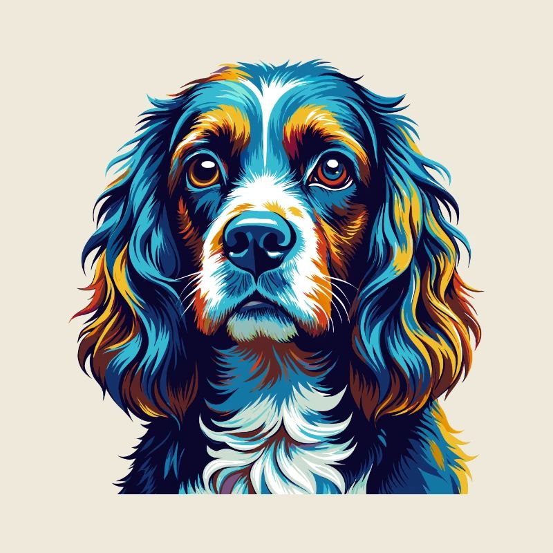 American Cocker Spaniel Dog Breed Cartoon Kawaii