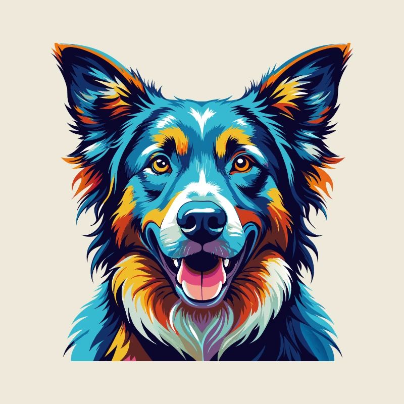 Berger Basque Chien Race Coloré Dessin Animé Kawaii