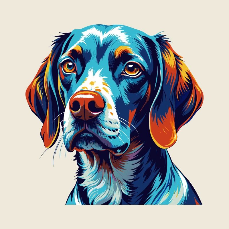 Burgos Pointer Hund Rasse Bunt Karikatur Kawaii