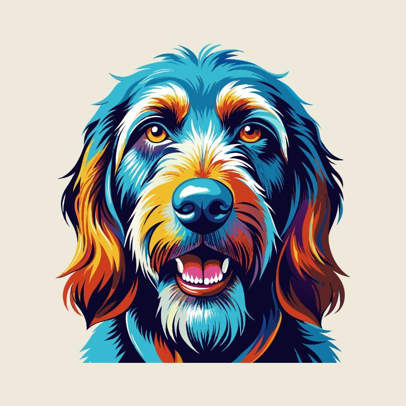 Otterhound Hunderasse Bunte Karikatur Kawaii