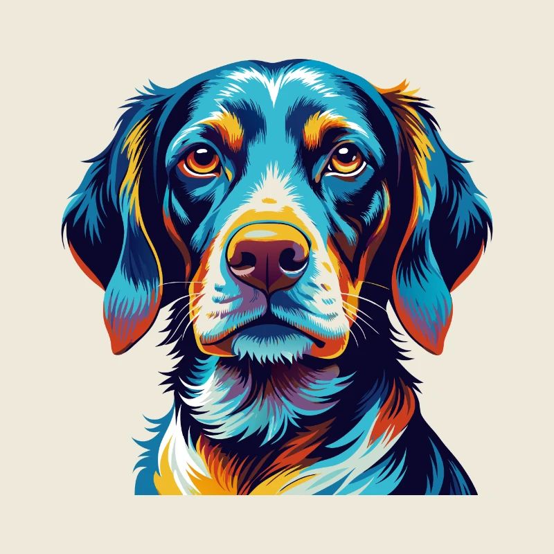 Old Danish Pointer Dog Breed Cartoon Kawaii