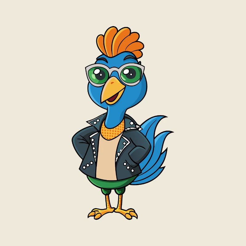 Lunettes de soleil Peacock Funny Cartoon Kawaii Jacket